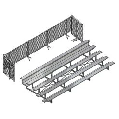 Universal Chain Link Enclosure - 21' (5 Row)