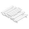 Bleacher - 7-1/2' (3 Row - Double Foot Plank) - Back-To-Back -goher sport shop btdp 37522875x875x72
