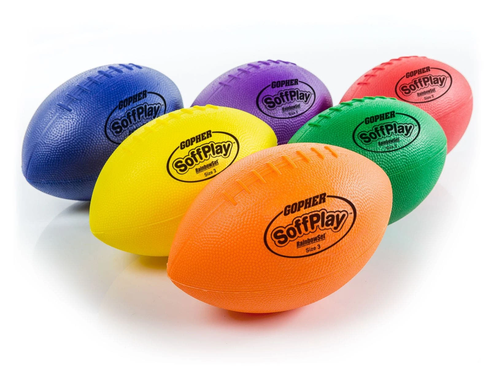 Rainbow SoffPlay Sport Ball Balls 3 Rainbow SoffPlay Sport Ball Balls