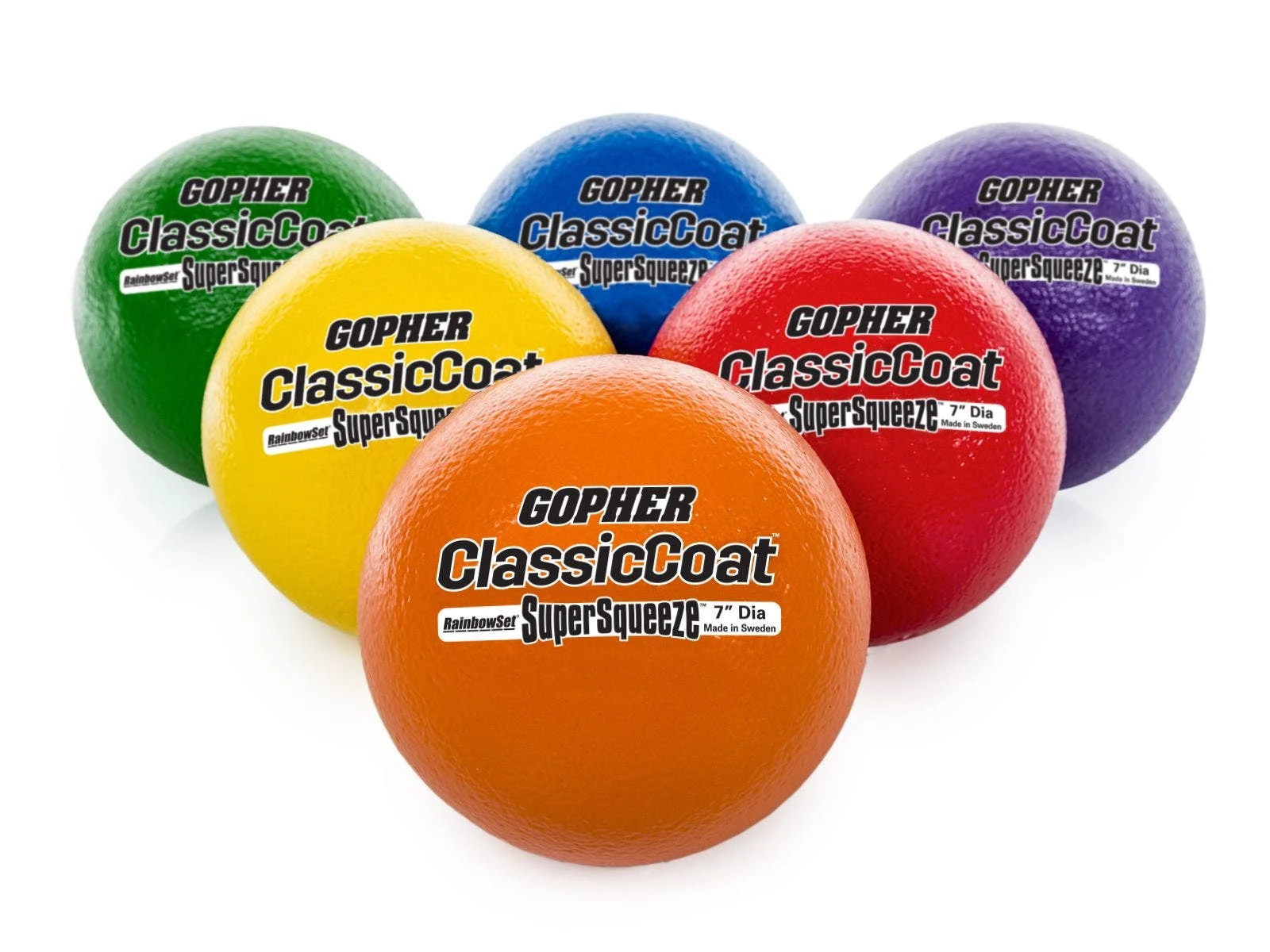 Rainbow ClassicCoat SuperSqueeze Coated-Foam Balls 5 Rainbow ClassicCoat SuperSqueeze Coated-Foam Balls - Image 3