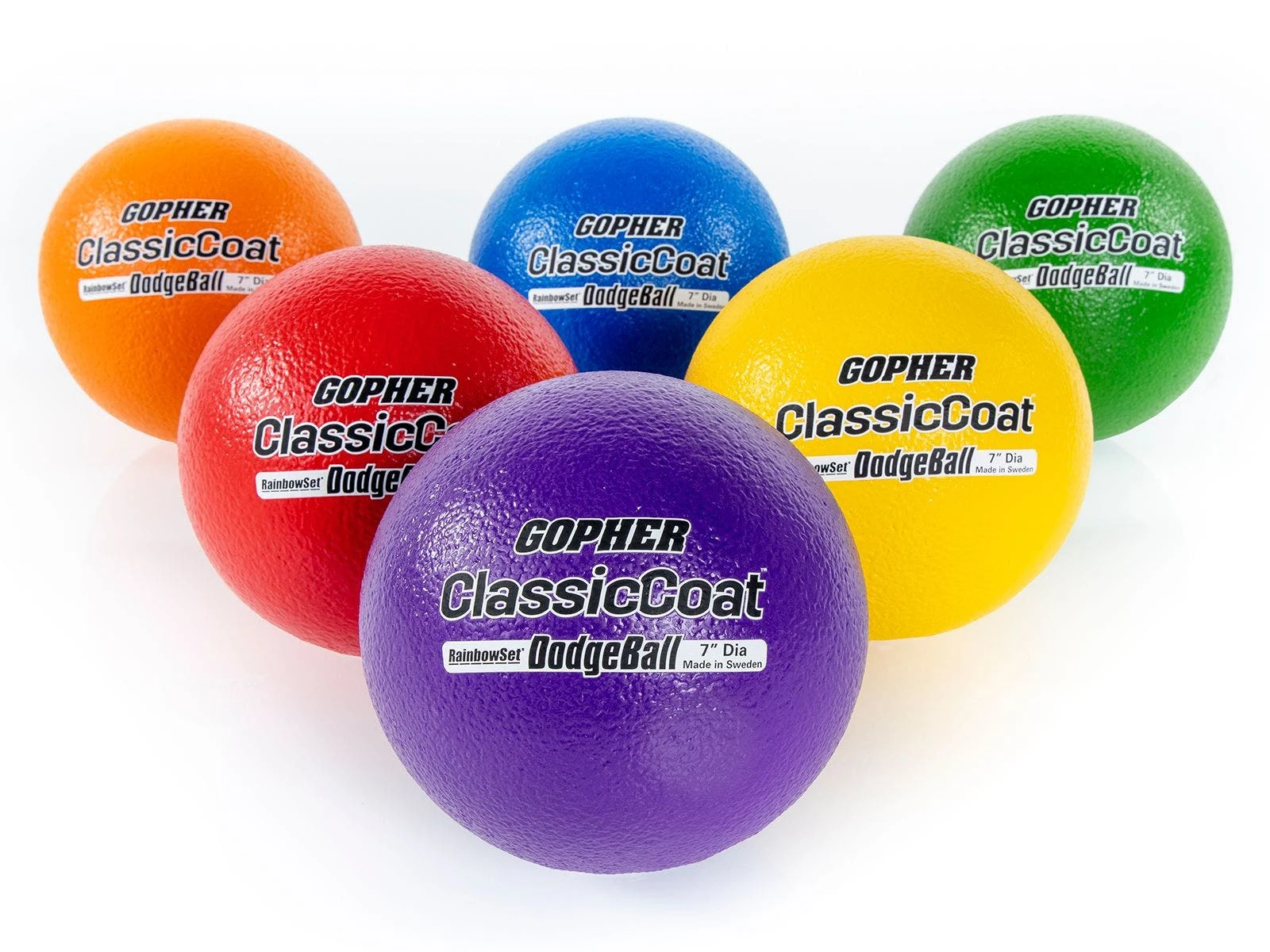 Rainbow ClassicCoat Coated-Foam Dodgeballs 6 Rainbow ClassicCoat Coated-Foam Dodgeballs - Image 4