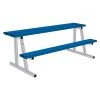 Scorer Table (Outdoor) With Bench - 7-1/2' - Portable (Powder Coated) -goher sport shop st75pc rb21875x875x72