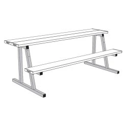 Scorer Table (Outdoor) With Bench - 7-1/2' - Portable